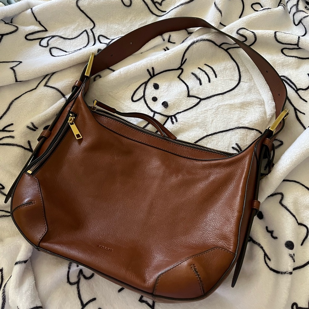Fossil Hannah Leather Hobo Bag